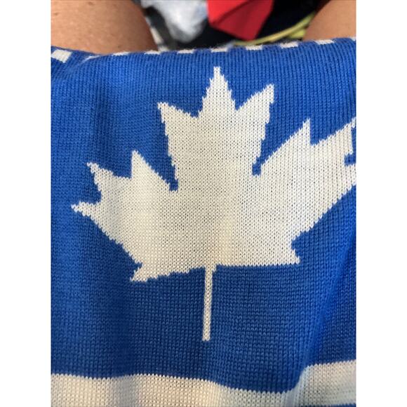 Canadian Club sweater jumper mens Large blue white whisky turtleneck pullover - Picture 5 of 8